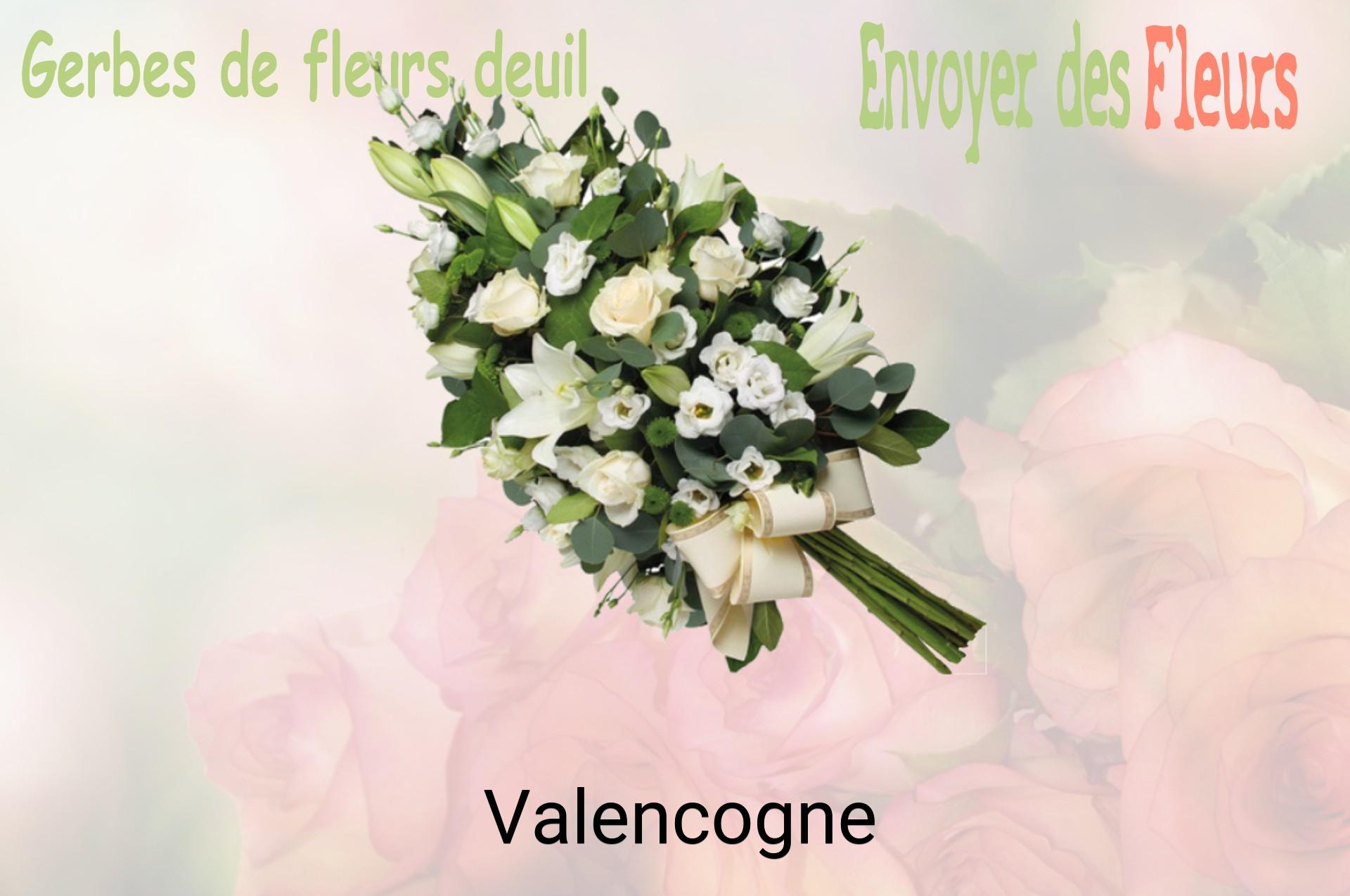 Gerbe de fleurs de deuil livrée à Valencogne